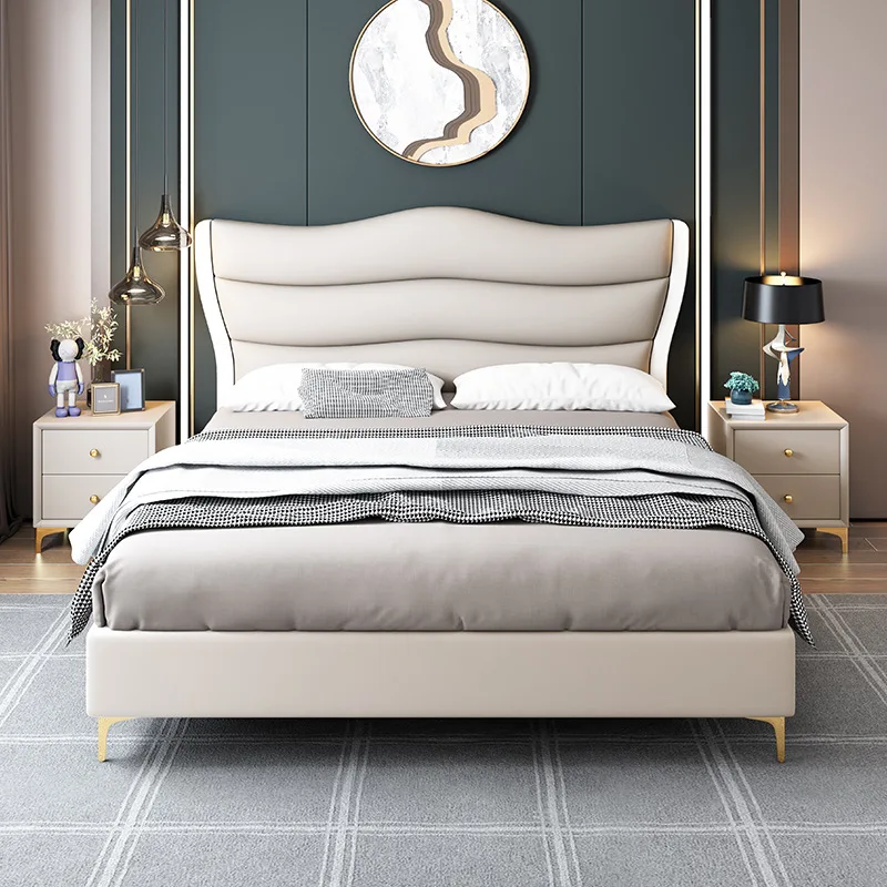 Luxury leather bed 1.8m master bedding wedding bed Italian modern minimalist double bed storage bed with high quality.
Luxury leather bed 1.8m master bedding wedding bed Italian modern minimalist double bed storage bed with high quality.