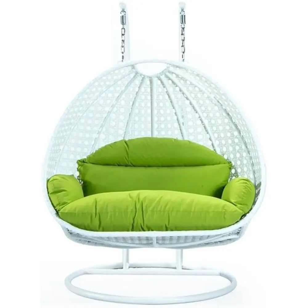 2-Person Hanging Egg Chair with UV-Resistant Cushions, Suitable for Indoor and Outdoor Use, Light Green
2-Person Hanging Egg Chair with UV-Resistant Cushions, Suitable for Indoor and Outdoor Use, Light Green