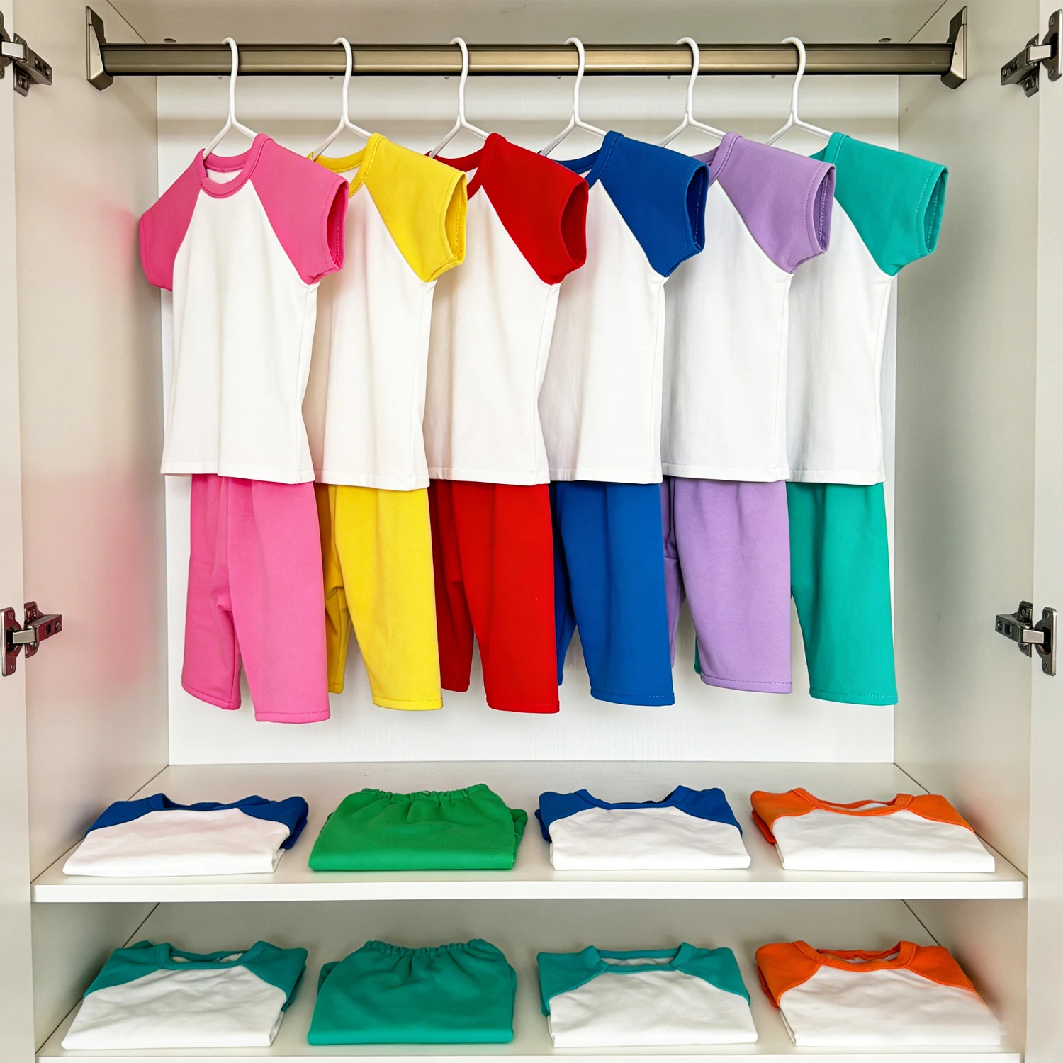 2 pcs Shirt+Shorts Doll Accessories Clothes Set Two-tone T-shirt Outfit Clothing For 43cm Baby New Born&18 Inch American Dolls
2 pcs Shirt+Shorts Doll Accessories Clothes Set Two-tone T-shirt Outfit Clothing For 43cm Baby New Born&18 Inch American Dolls