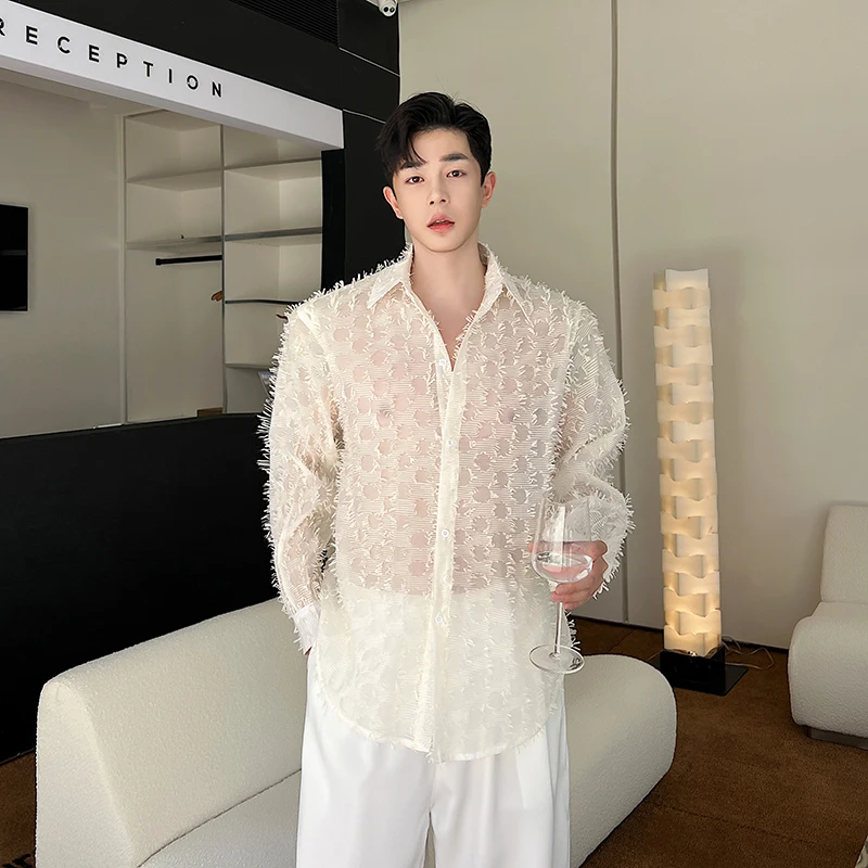 Korean Style Long Sleeve Mesh Shirt Loose Fit Men's Fashion Outerwear Breathable Comfortable Youthful Chic Shirt
Korean Style Long Sleeve Mesh Shirt Loose Fit Men's Fashion Outerwear Breathable Comfortable Youthful Chic Shirt