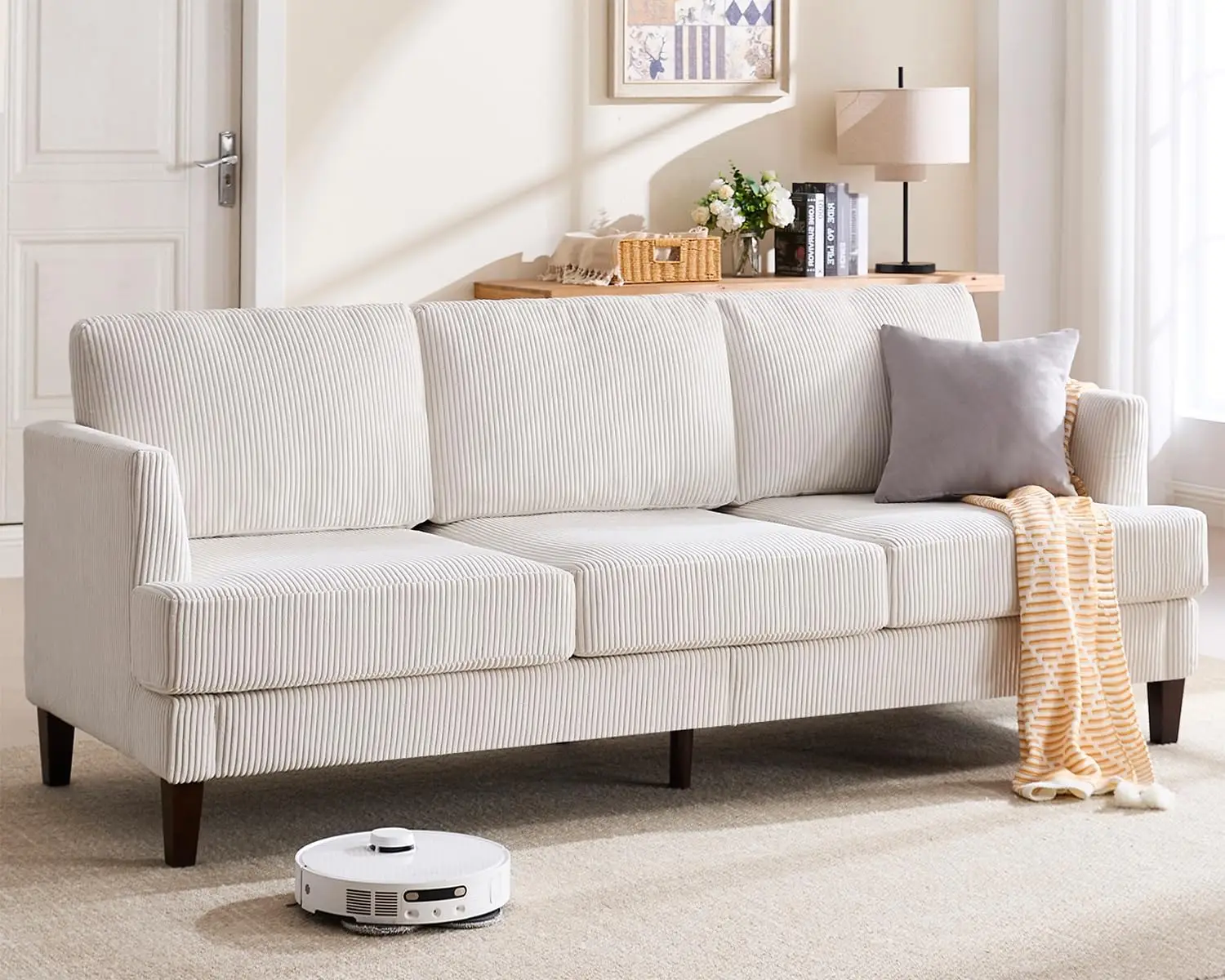 3 Seater Sofa Couch With Deep Seats, 89"" Mid Modern Upholstered Sofa, Comfy Corduroy Sofas With Armrests, Couches For Living
3 Seater Sofa Couch With Deep Seats, 89"" Mid Modern Upholstered Sofa, Comfy Corduroy Sofas With Armrests, Couches For Living