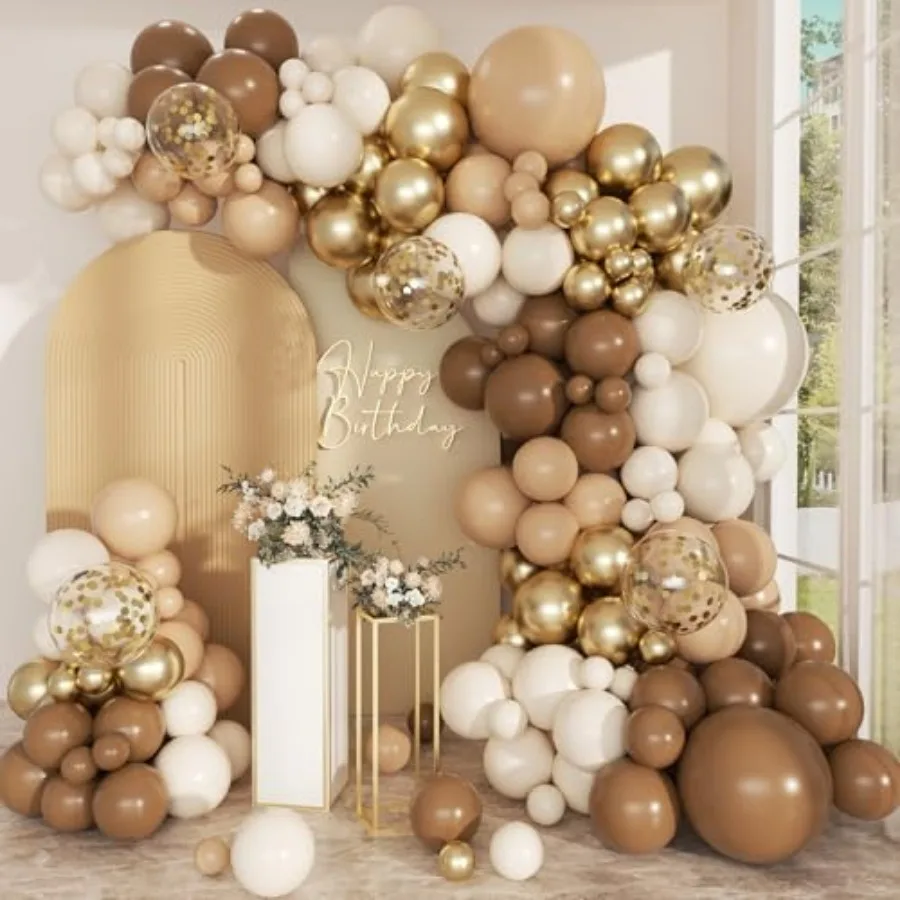 Balloon Arch Kit, 168 Pcs Netural Balloon Garland, 18 12 10 Inch Confetti Gold Latex Metallic Chrome Nude Balloons for Bear Bab
Balloon Arch Kit, 168 Pcs Netural Balloon Garland, 18 12 10 Inch Confetti Gold Latex Metallic Chrome Nude Balloons for Bear Bab