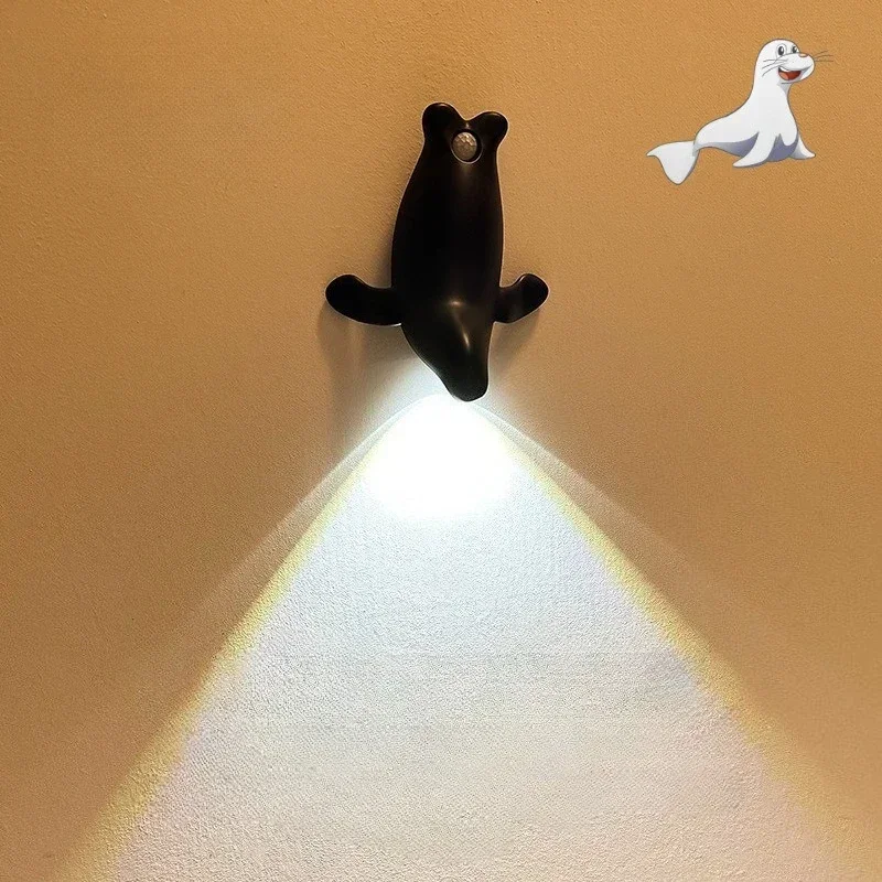Sea Lion Sensor Light Corridor Entrance Hall Living Room Wall Lamp Wardrobe Rechargeable Battery Dual-purpose Night Light
Sea Lion Sensor Light Corridor Entrance Hall Living Room Wall Lamp Wardrobe Rechargeable Battery Dual-purpose Night Light