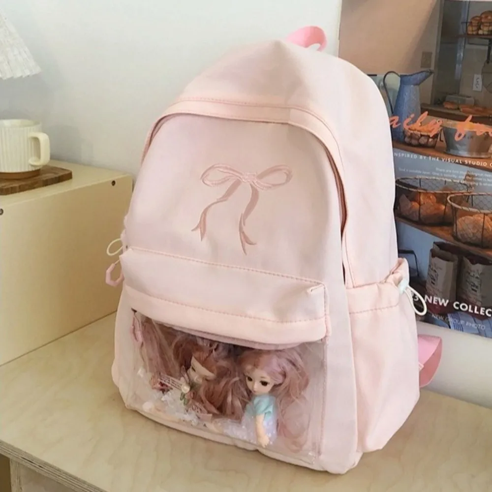 Милый рюкзак с вышитым бантом для девочек, однотонный нейлоновый студенческий рюкзак, большая вместительная легкая дорожная сумка для ноутбука
Милый рюкзак с вышитым бантом для девочек, однотонный нейлоновый студенческий рюкзак, большая вместительная легкая дорожная сумка для ноутбука