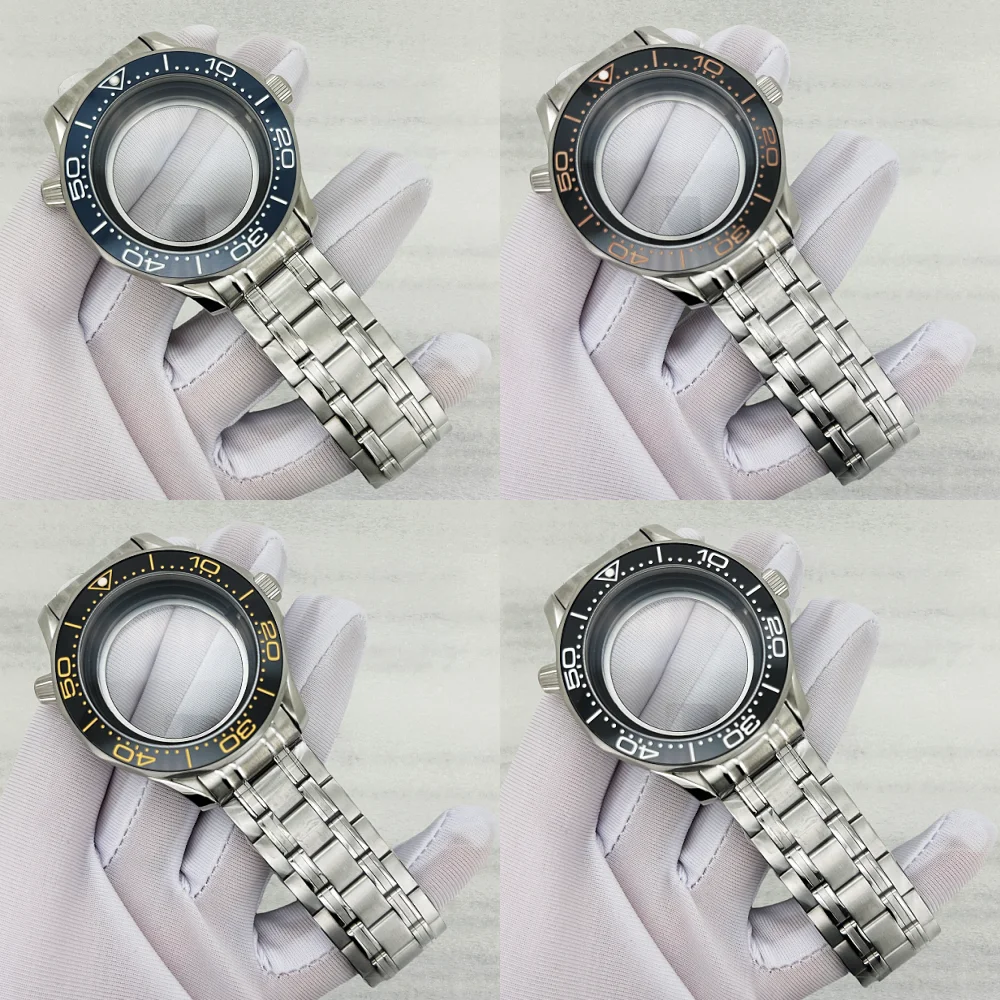 Top 42mm Silver Stainless Steel Mineral Glass FIT for Omg Hippocampus 300 NH35 NH36 NH70 Sport Waterproof Men Case Steel Band
Top 42mm Silver Stainless Steel Mineral Glass FIT for Omg Hippocampus 300 NH35 NH36 NH70 Sport Waterproof Men Case Steel Band