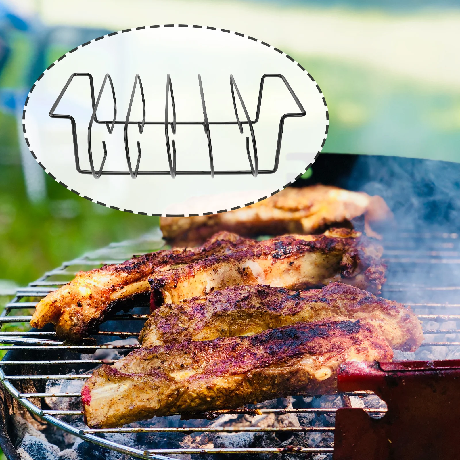 1pc Iron Rib Rack Non-Stick Grilling Basket Sturdy Bbq Mesh For Outdoor Barbecue Lightweight Steak Cooking Tool Kitchen
1pc Iron Rib Rack Non-Stick Grilling Basket Sturdy Bbq Mesh For Outdoor Barbecue Lightweight Steak Cooking Tool Kitchen