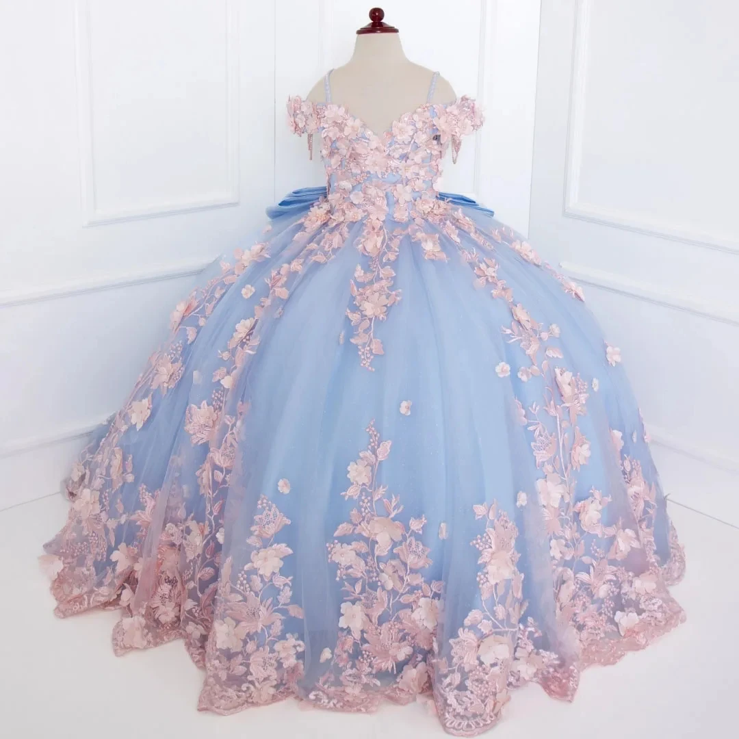 Customized Flower Girl Dress for Wedding Appliques Bow High Waist Floor Length Elegant Kids Birthday First Communion Gown
Customized Flower Girl Dress for Wedding Appliques Bow High Waist Floor Length Elegant Kids Birthday First Communion Gown