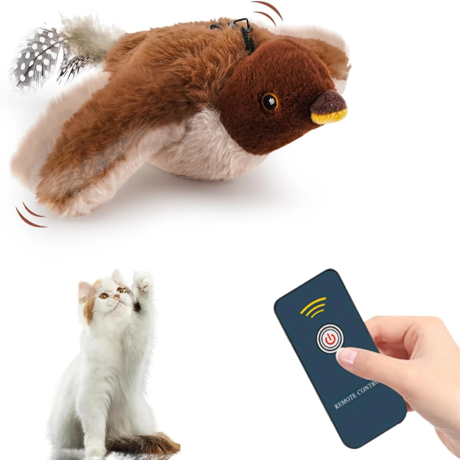 Exciting Flapping Wings Flying Bird Cat Toy for Fun Interactive Playtime with Your Feline Friend - Engaging Squeaking Sound and
Exciting Flapping Wings Flying Bird Cat Toy for Fun Interactive Playtime with Your Feline Friend - Engaging Squeaking Sound and