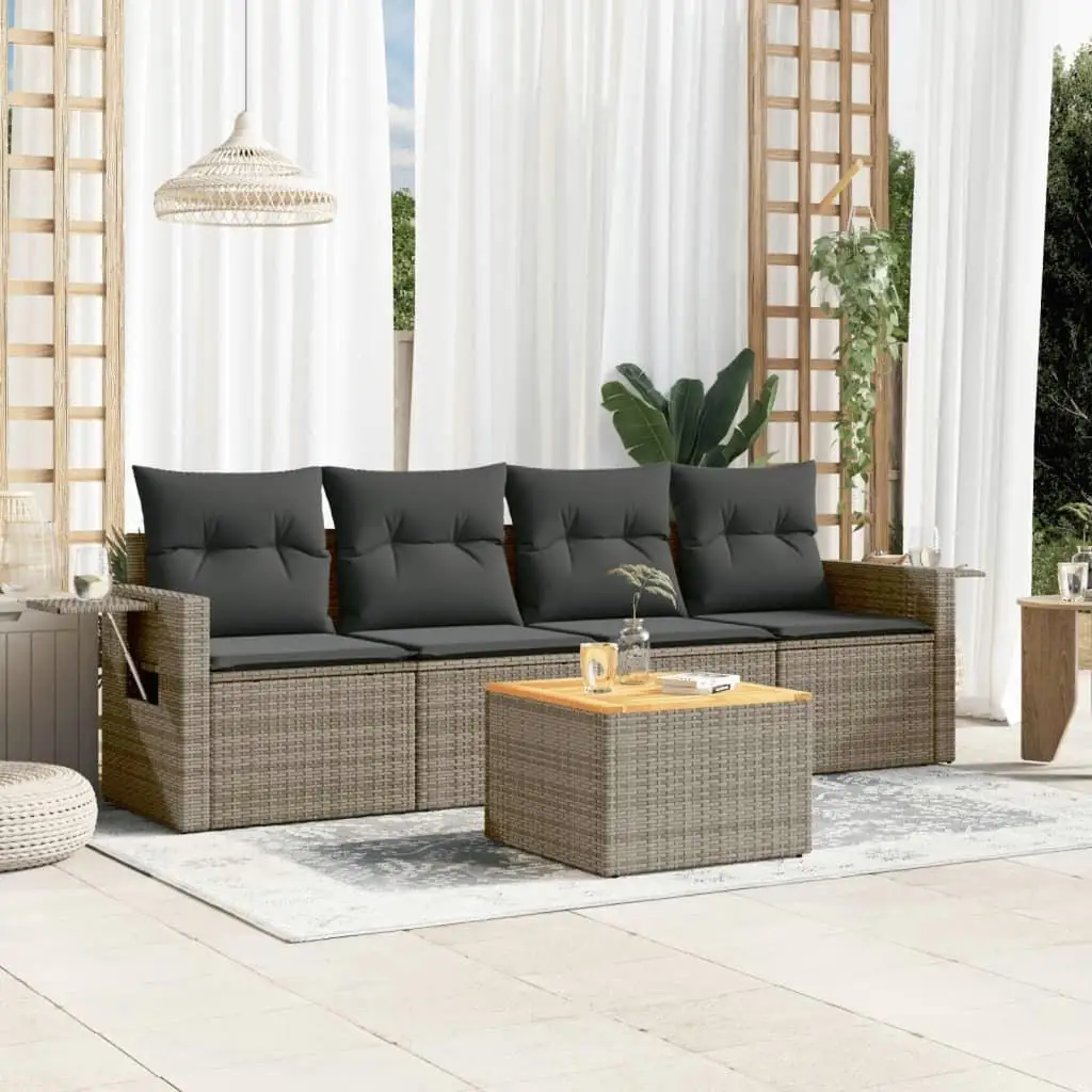 Garden Sofa Set Grey PE Rattan Large Adjustable Feet Outdoor Furniture Comfortable Seating Patio Lounge Set
Garden Sofa Set Grey PE Rattan Large Adjustable Feet Outdoor Furniture Comfortable Seating Patio Lounge Set