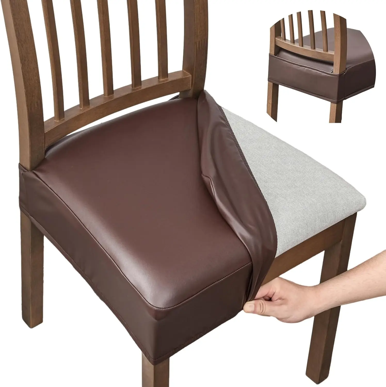 Dining Chair Covers Set Of 2, Waterproof Pu Leather Stretch Chair Seat Slipcovers Soft Removable Washable Chair Covers
Dining Chair Covers Set Of 2, Waterproof Pu Leather Stretch Chair Seat Slipcovers Soft Removable Washable Chair Covers