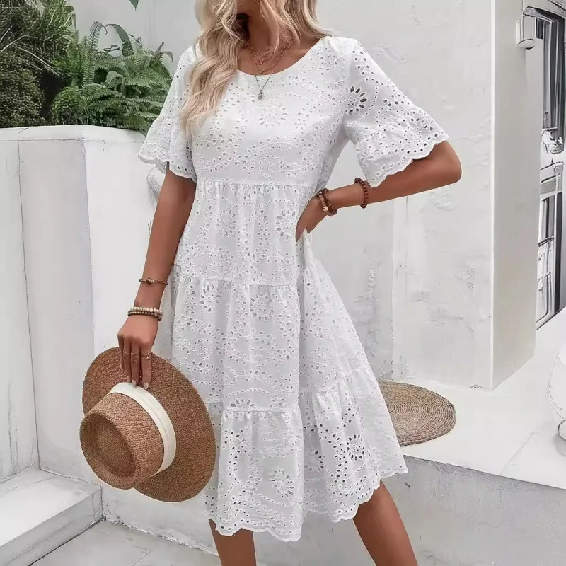 2025Top-Selling Product Fashion NewwishHot Sale Solid Color Cotton Cloth Embroidery Lace Hollow Dress
2025Top-Selling Product Fashion NewwishHot Sale Solid Color Cotton Cloth Embroidery Lace Hollow Dress