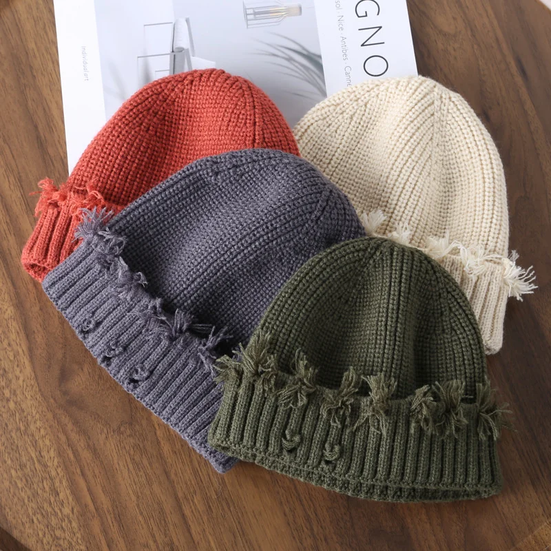B12 Korean Fashion Men's Hole Breaking Personalized Crimped Knitted Hat Street Female Warm Student Couple Wool Hat Bonnet Ladies
B12 Korean Fashion Men's Hole Breaking Personalized Crimped Knitted Hat Street Female Warm Student Couple Wool Hat Bonnet Ladies