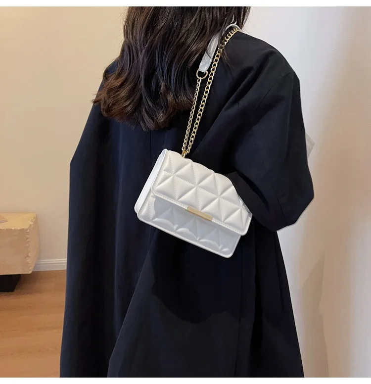 Women Quilted Chain Crossbody Bag Fashion Small Square Shoulder Purse Multi Color Casual Daily Handbag Women Quilted Chain Crossbody Bag Fashion Small Square Shoulder Purse Multi Color Casual Daily Handbag