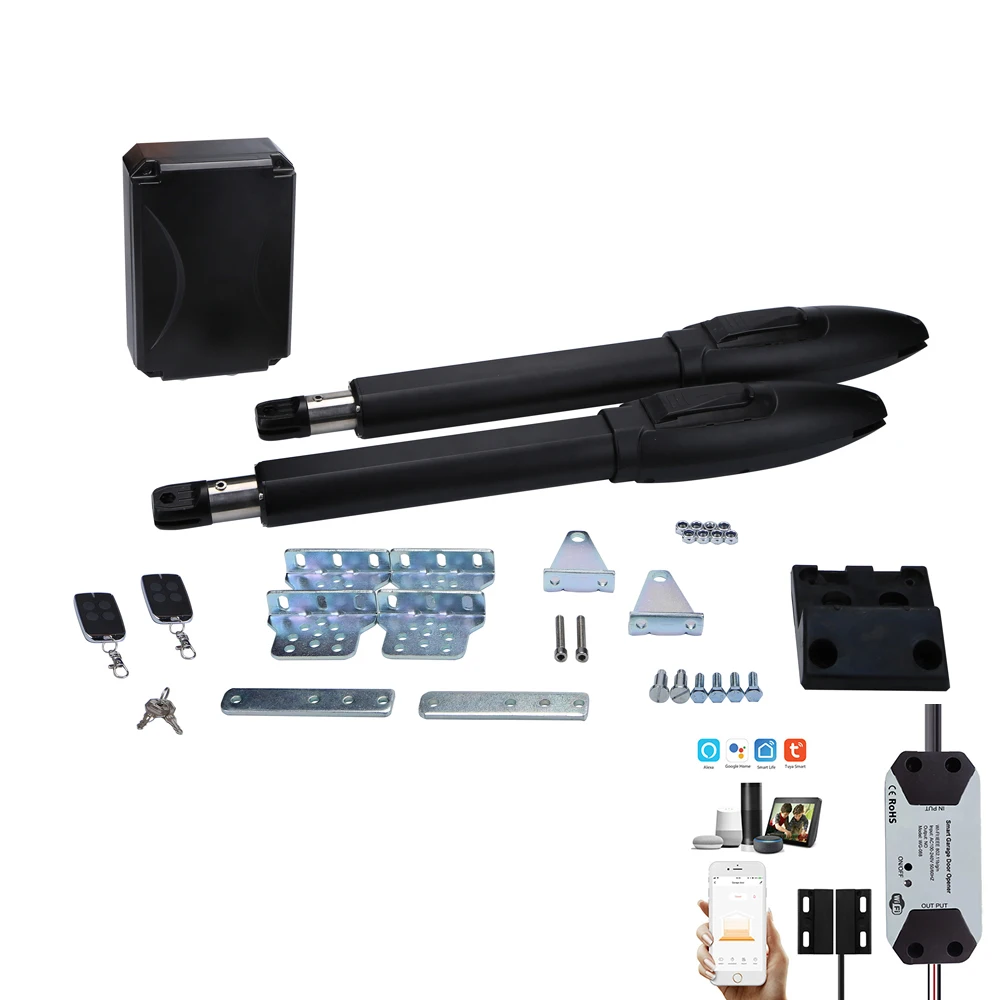 433.92Mhz Universal Remote Control 300Kg Automatic Swing Gate Opener With Tuya Smart Control
433.92Mhz Universal Remote Control 300Kg Automatic Swing Gate Opener With Tuya Smart Control