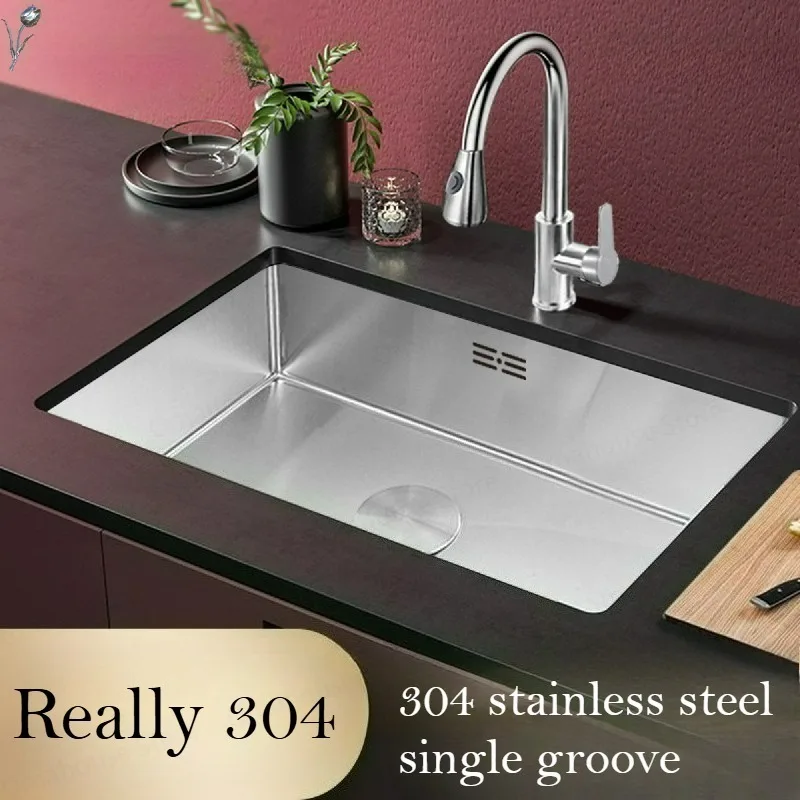 304 Stainless Steel Kitchen Sink Single-slot Handmade Bar Balcony Washbasin Kitchen Small Pool Embedded Vegetable Basin
304 Stainless Steel Kitchen Sink Single-slot Handmade Bar Balcony Washbasin Kitchen Small Pool Embedded Vegetable Basin