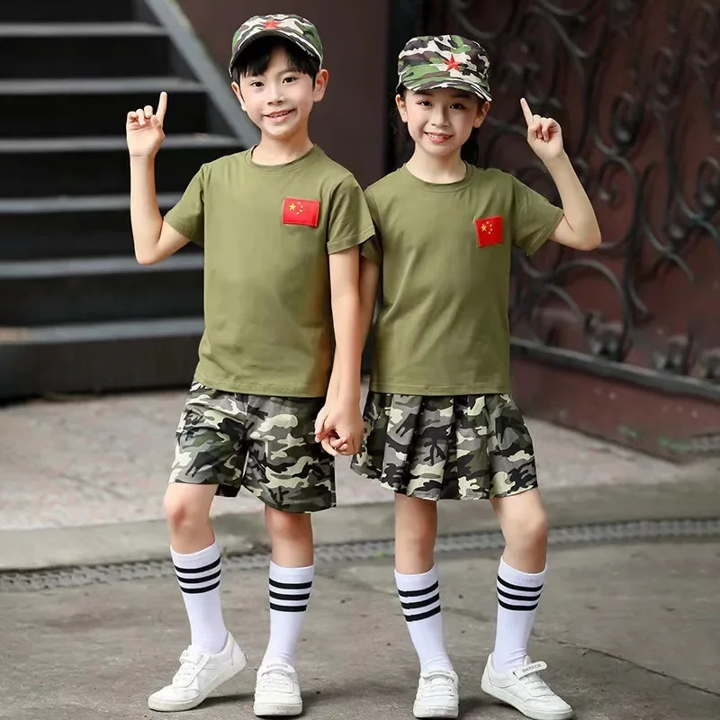 Children's camouflage uniforms, military training uniforms, summer camps, primary school students, school training uniforms, sho
Children's camouflage uniforms, military training uniforms, summer camps, primary school students, school training uniforms, sho