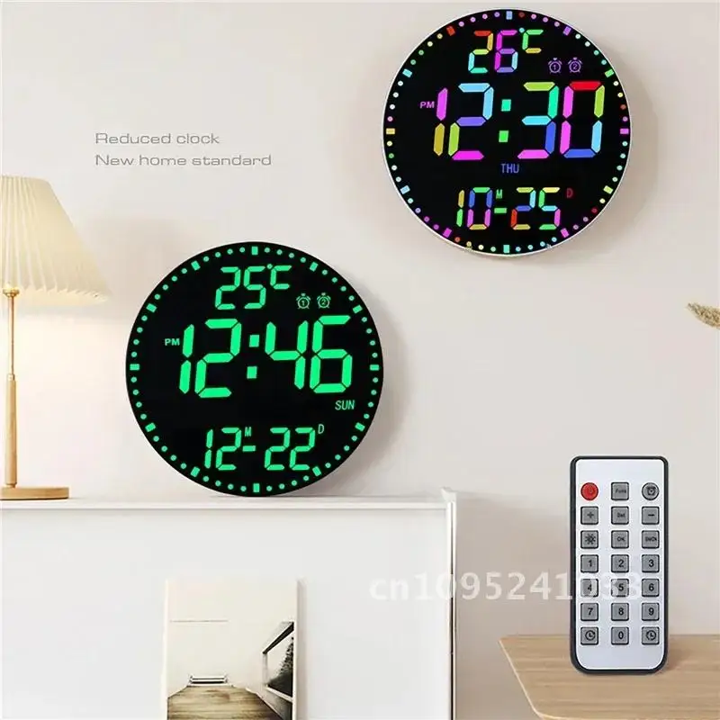 RGB Perpetual Calendar Electronic Alarm Display Wall Hanging Temperature Living Time Clock Room Week Clock LED Digital Date for
RGB Perpetual Calendar Electronic Alarm Display Wall Hanging Temperature Living Time Clock Room Week Clock LED Digital Date for