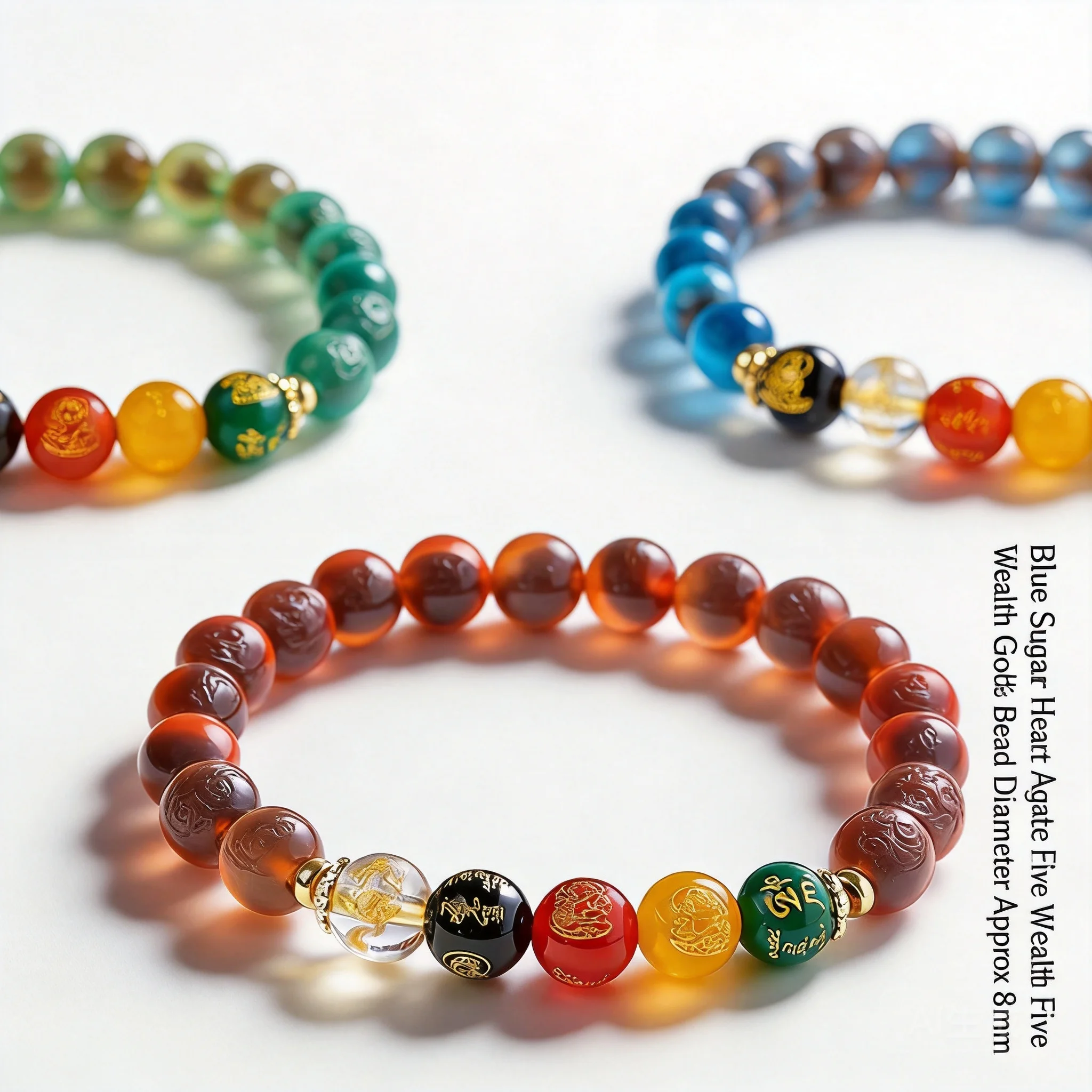 Chinese Style Five Wealth Gods 8mm Sugar Heart Agate Beaded Bracelet Unisex Lucky Wealth Bringing Blessing Jewelry For Women Men
Chinese Style Five Wealth Gods 8mm Sugar Heart Agate Beaded Bracelet Unisex Lucky Wealth Bringing Blessing Jewelry For Women Men