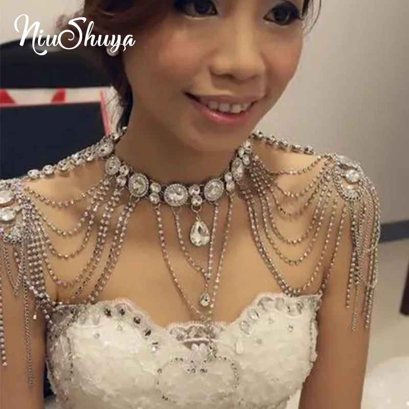 NSY Vintage V-shape Women Rhinestone Shoulder Chain Wedding Bridal Crystal NEcklace Jewelry Accessories
NSY Vintage V-shape Women Rhinestone Shoulder Chain Wedding Bridal Crystal NEcklace Jewelry Accessories