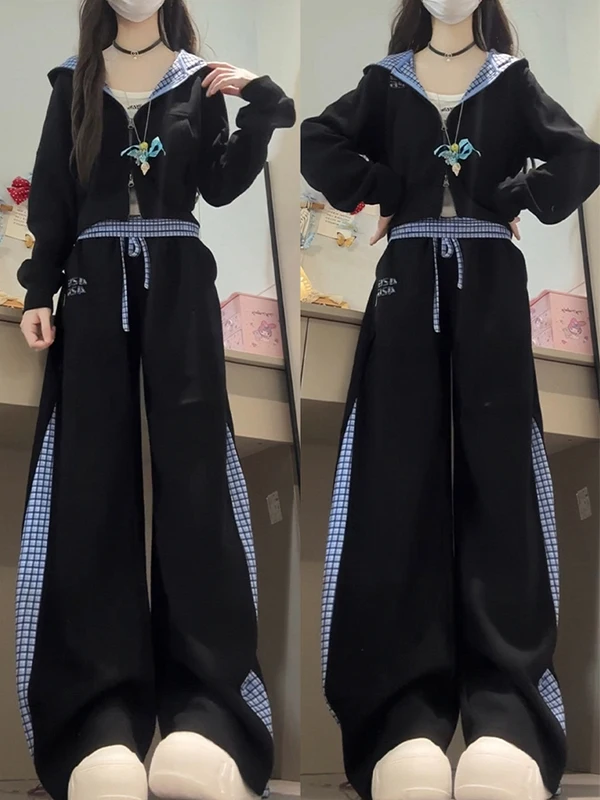 Fashionable Casual Sportswear Set for Women Students Spring Autumn Hoodie Pants Two Piece Set Youthful Long Sleeve Zipper
Fashionable Casual Sportswear Set for Women Students Spring Autumn Hoodie Pants Two Piece Set Youthful Long Sleeve Zipper