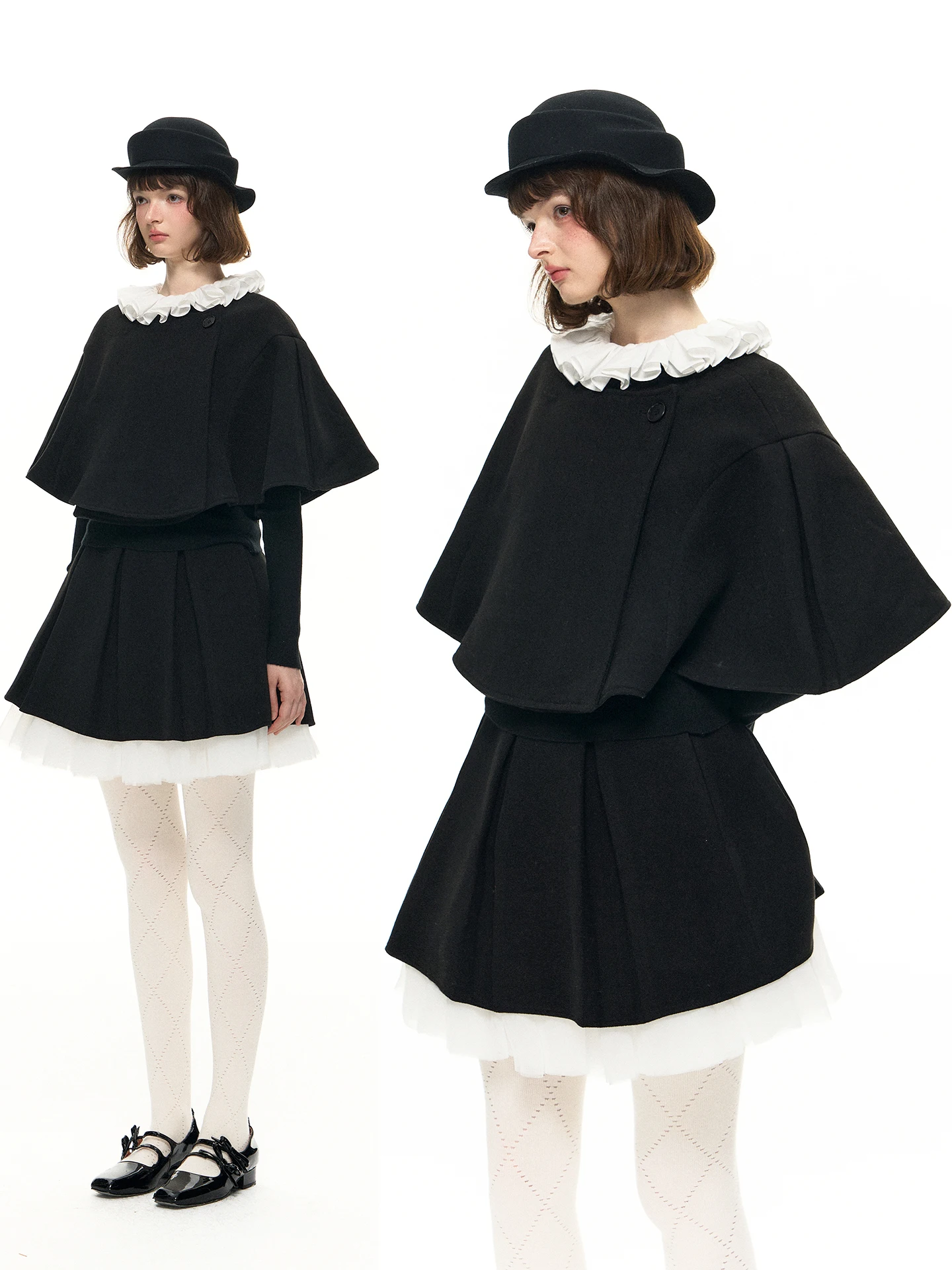 Комплект Bla Witch: плащ и шерстяная юбка-пудель Nanci, костюм-двойка для молодых женщин, зимняя модная одежда
Комплект Bla Witch: плащ и шерстяная юбка-пудель Nanci, костюм-двойка для молодых женщин, зимняя модная одежда