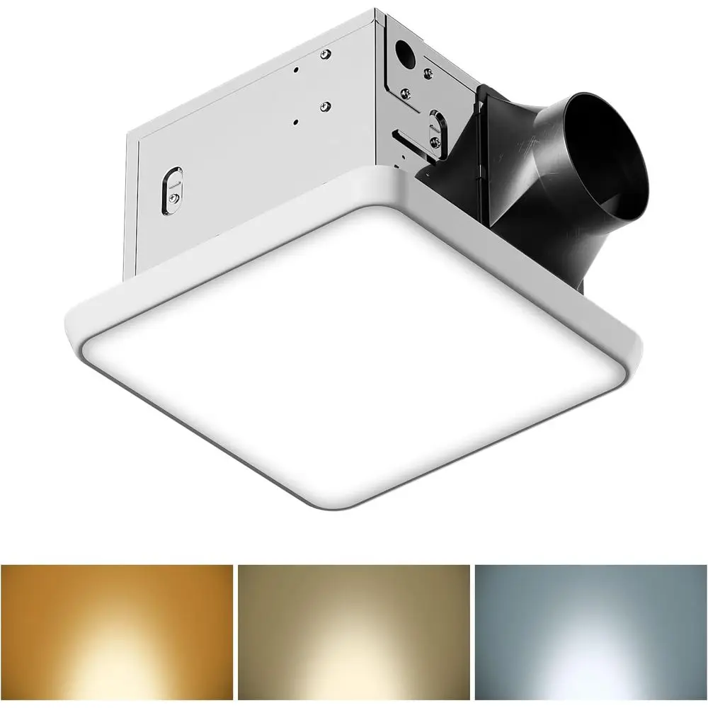 9-Inch 130CM 1.5 Sone Bathroom Fan with 1300LM LED Light, 2700K/4000K/6500K, Light Memory Function, ETL Certified - White
9-Inch 130CM 1.5 Sone Bathroom Fan with 1300LM LED Light, 2700K/4000K/6500K, Light Memory Function, ETL Certified - White