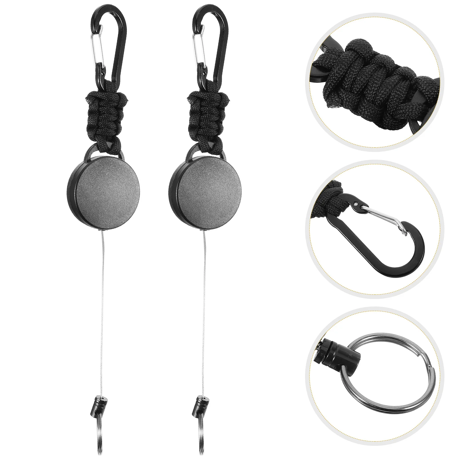 2 Pcs Easy-to-pull Keychain Retractable Stretchable Ring Keychains Outdoor Hanging Buckle with Clip Portable Telescopic
2 Pcs Easy-to-pull Keychain Retractable Stretchable Ring Keychains Outdoor Hanging Buckle with Clip Portable Telescopic