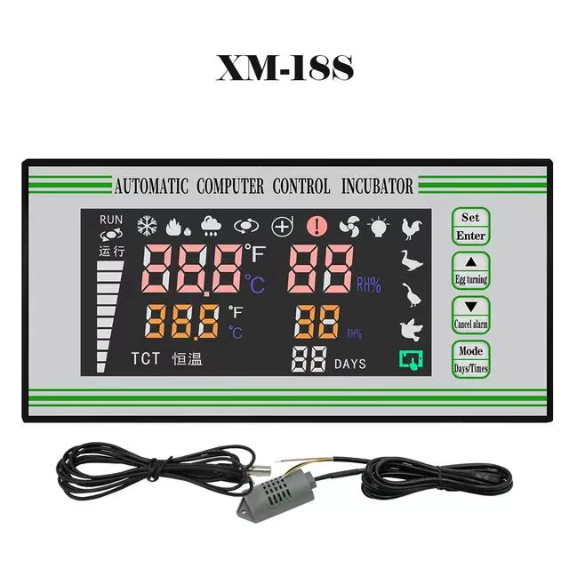 Hot-selling product Egg box controller XM18S with temperature and humidity sensor Egg box accessories
Hot-selling product Egg box controller XM18S with temperature and humidity sensor Egg box accessories
