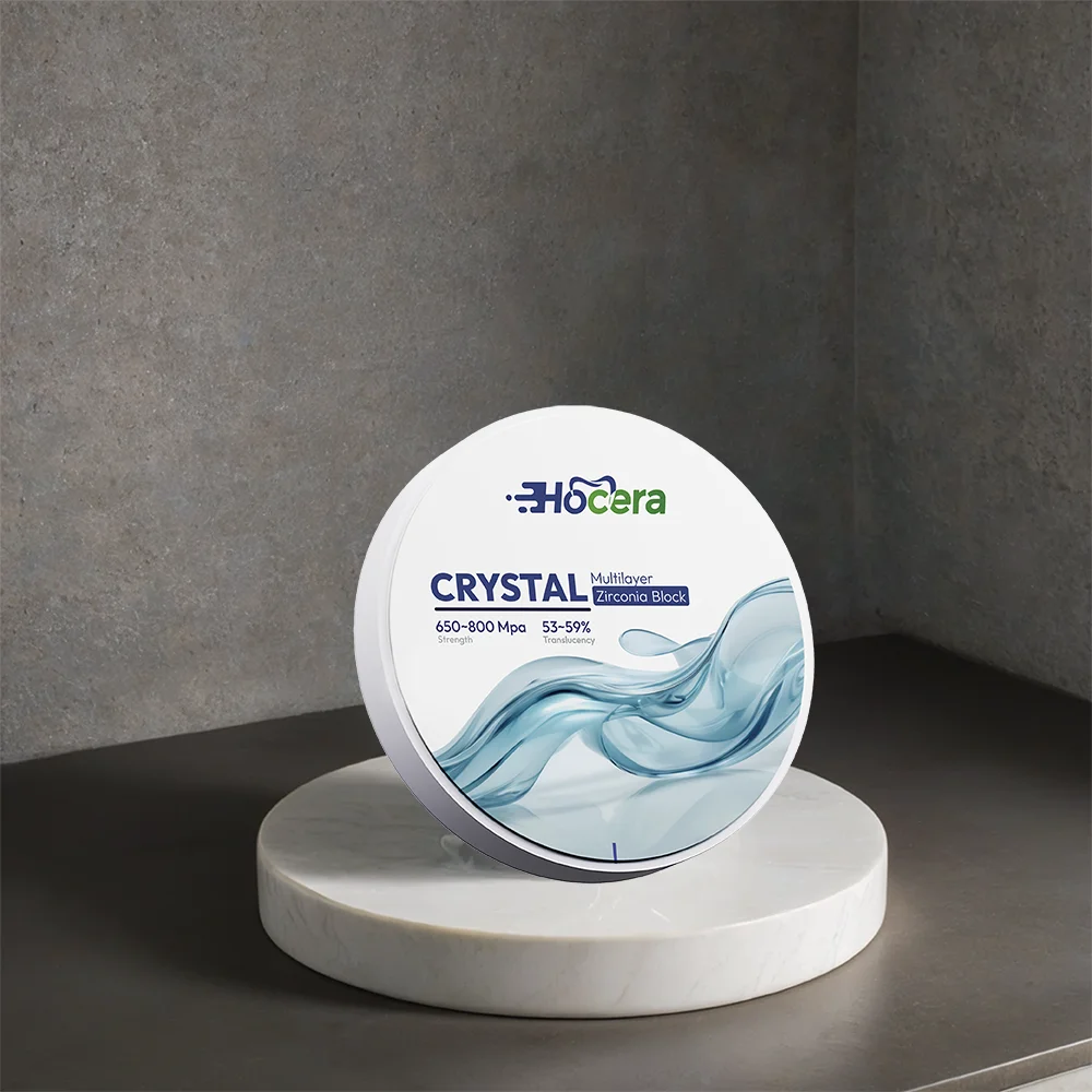 Стоматологические циркониевые блоки Hocera Crystal Color 98 мм CADCAM Фрезерный диск 53-59% полупрозрачность для восстановления шпона коронки
Стоматологические циркониевые блоки Hocera Crystal Color 98 мм CADCAM Фрезерный диск 53-59% полупрозрачность для восстановления шпона коронки