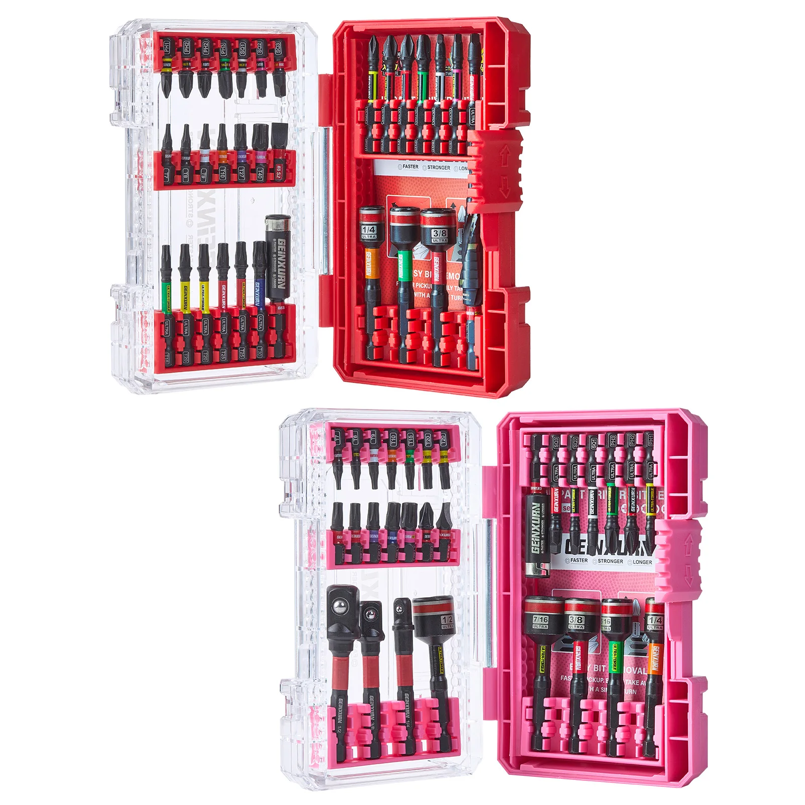 Geinxurn 61PCS Screwdriver Bits Set, Magnetic S2 Steel 1”/2'' PH/SQ/Torx/HEX/SL Impact Bit Holder and Nut Driver with Box Case
Geinxurn 61PCS Screwdriver Bits Set, Magnetic S2 Steel 1”/2'' PH/SQ/Torx/HEX/SL Impact Bit Holder and Nut Driver with Box Case