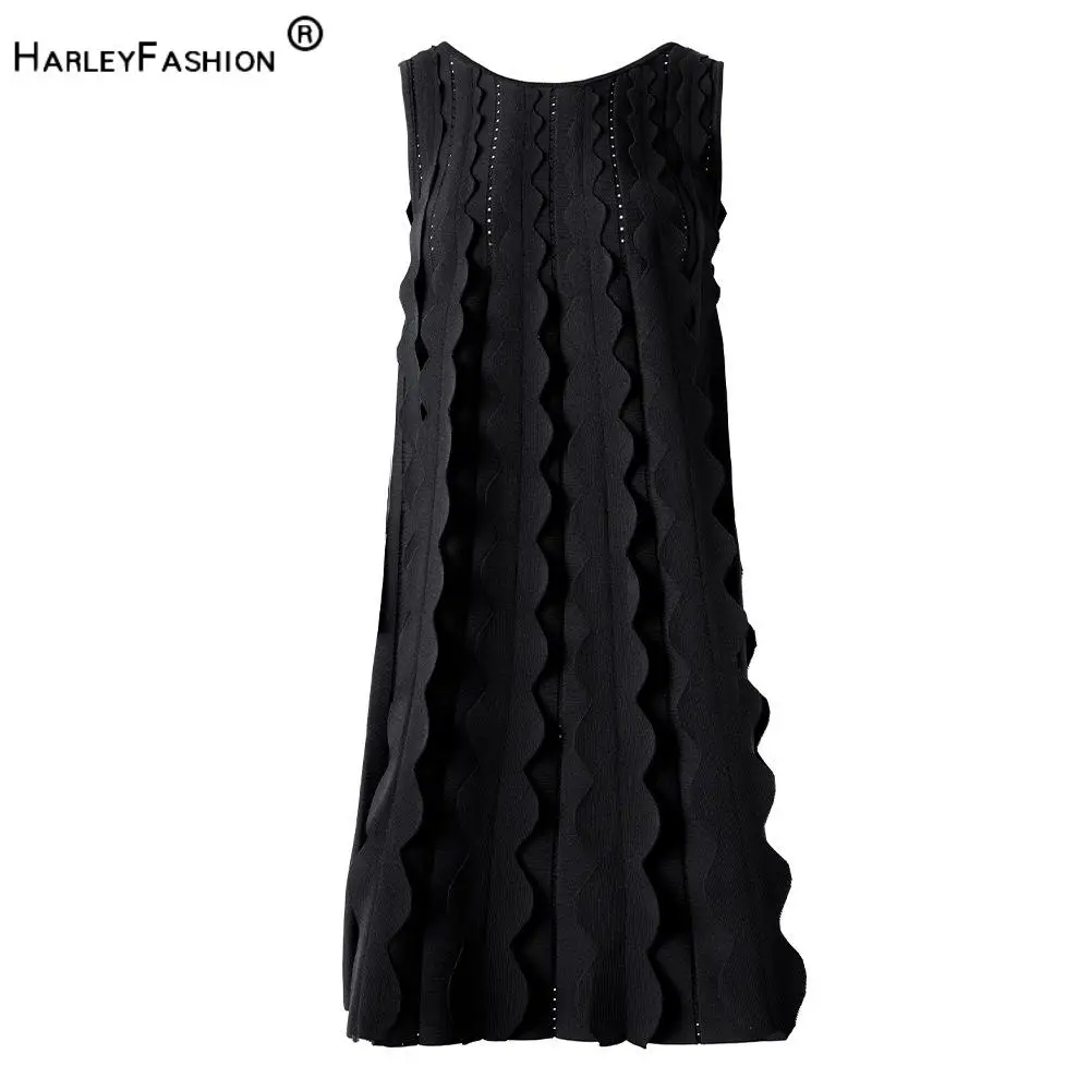 2026 Summer Lady Delicacy Wavy Trim Decorated Holiday Wear O-neck Sleeveless Solid Short Mini Knitted A-line Dress for Women
2026 Summer Lady Delicacy Wavy Trim Decorated Holiday Wear O-neck Sleeveless Solid Short Mini Knitted A-line Dress for Women