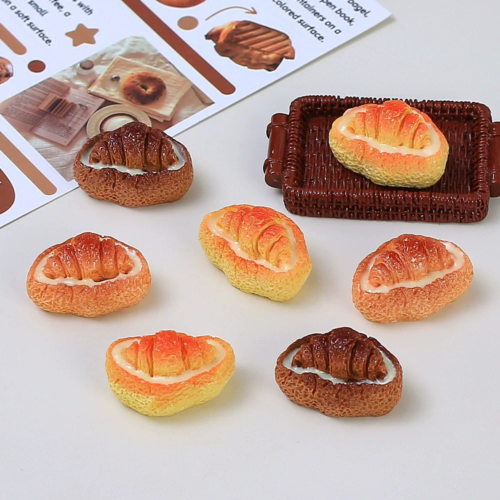 10pcs/lot Simulation Sandwich Croissant Flatback Resin Cabochon Fake Food For Phone Decoration DIY Doll Kitchen Accessories
10pcs/lot Simulation Sandwich Croissant Flatback Resin Cabochon Fake Food For Phone Decoration DIY Doll Kitchen Accessories