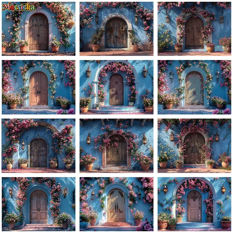 Mocsicka весенний фон для фотосъемки с днем рождения, цветочный синий фон с деревянной дверью, детский портретный фотобаннер для студии
Mocsicka весенний фон для фотосъемки с днем рождения, цветочный синий фон с деревянной дверью, детский портретный фотобаннер для студии