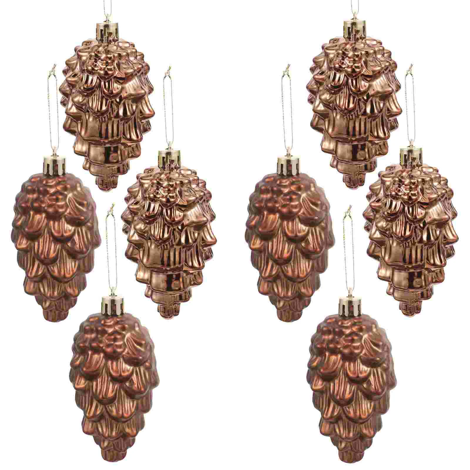 8 Pcs Coffee Pine Cones for Crafts Metallic Line Christmas Tree Decor Plastic Ornaments Clearance Decorations
8 Pcs Coffee Pine Cones for Crafts Metallic Line Christmas Tree Decor Plastic Ornaments Clearance Decorations