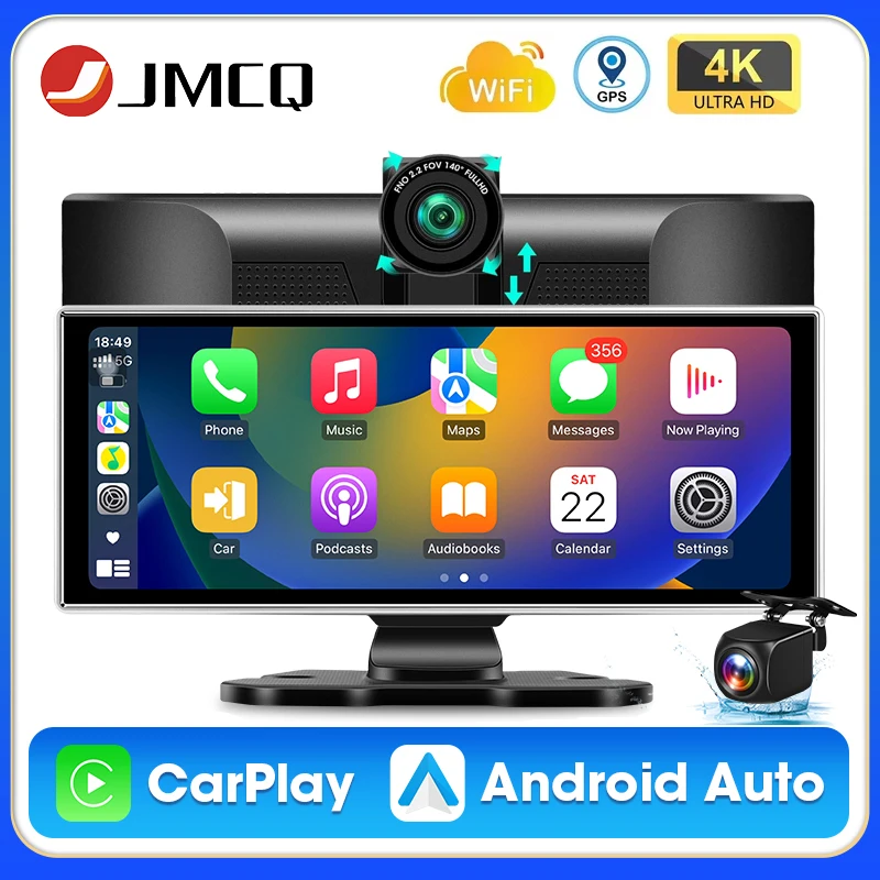 11.26 inch 4K Dash Cam Wireless Carplay & Android Auto GPS Navigation Video Recorder Dashboard Car DVR Dual Lens FM AUX
11.26 inch 4K Dash Cam Wireless Carplay & Android Auto GPS Navigation Video Recorder Dashboard Car DVR Dual Lens FM AUX