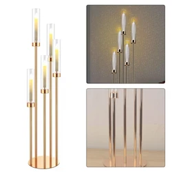 Candlestick Gold 5-Arm New Candle Holder Wedding Candle Stand Tall Candlestick Candlestick Gold 5-Arm New Candle Holder Wedding Candle Stand Tall Candlestick