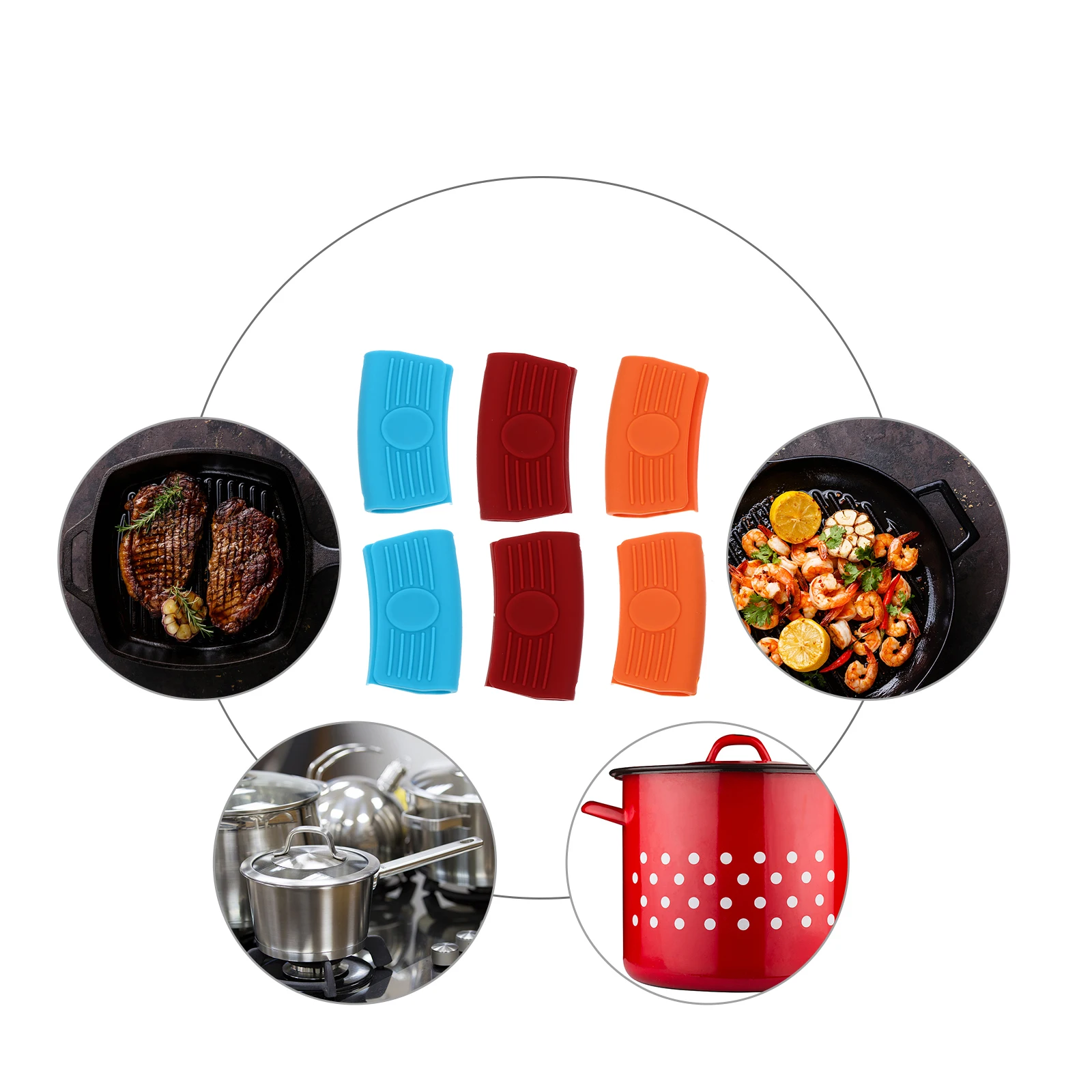 Silicone Heat Insulated Pot Grip Scald-Proof Hot Handle Cover Grip Pan Handle Sleeve Kitchen Cookware Accessory
Silicone Heat Insulated Pot Grip Scald-Proof Hot Handle Cover Grip Pan Handle Sleeve Kitchen Cookware Accessory