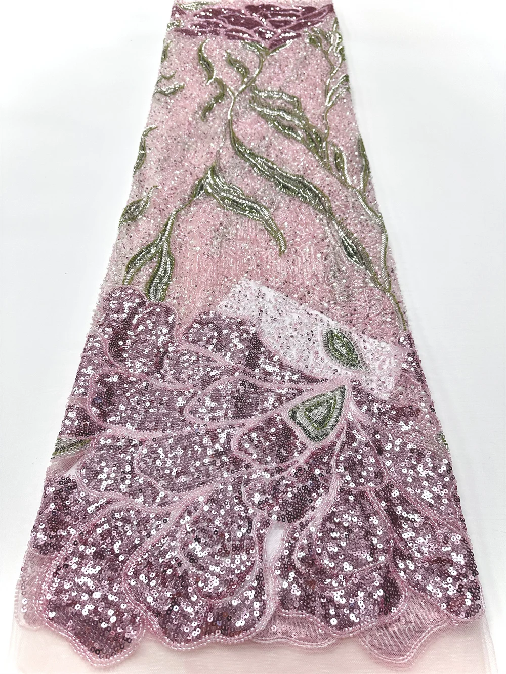 African Beaded Bridal Lace Fabric 2025 High Quality French Nigerian Sequins Embroidery Groom Tulle Wedding Lace Fabrics Party
African Beaded Bridal Lace Fabric 2025 High Quality French Nigerian Sequins Embroidery Groom Tulle Wedding Lace Fabrics Party