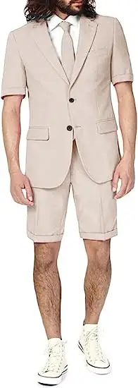 Custom Made Men's Suits 2 Piece Summer Short Suits for Men Slim Fit Wedding Casual Summer Beach Prom Suit
Custom Made Men's Suits 2 Piece Summer Short Suits for Men Slim Fit Wedding Casual Summer Beach Prom Suit