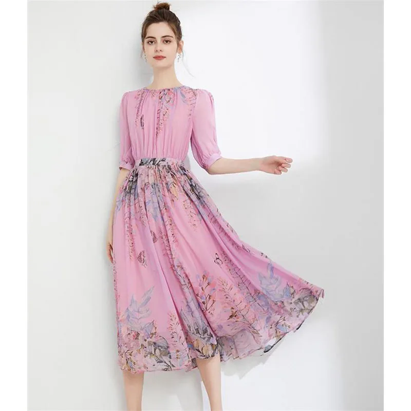 Women Dresses High Quality 2023 Summer Runway O-Neck Half Sleeve Printed Elegant Dresses Casual Vestidos NP1947N
Women Dresses High Quality 2023 Summer Runway O-Neck Half Sleeve Printed Elegant Dresses Casual Vestidos NP1947N