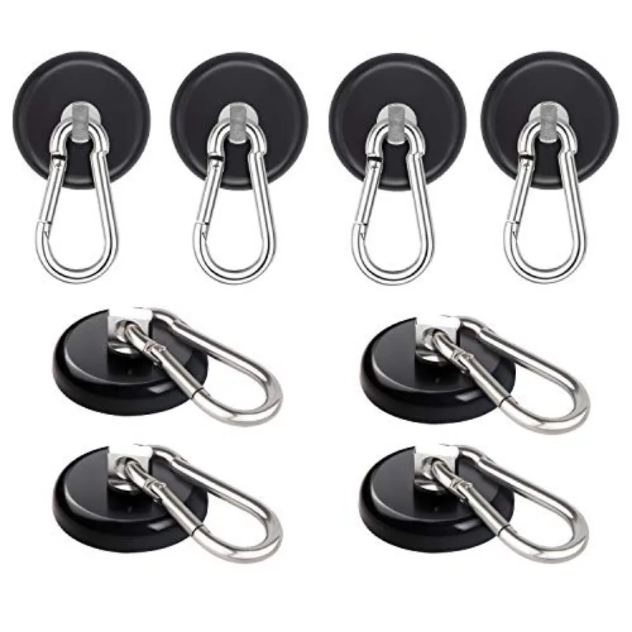 s 140LBS Heavy Duty Neodymium Magnet with Swiveling Carabiner Magnet Snap Hook for Indoor/Outdoor Hanging Bag Kitchen Garage Ma
s 140LBS Heavy Duty Neodymium Magnet with Swiveling Carabiner Magnet Snap Hook for Indoor/Outdoor Hanging Bag Kitchen Garage Ma