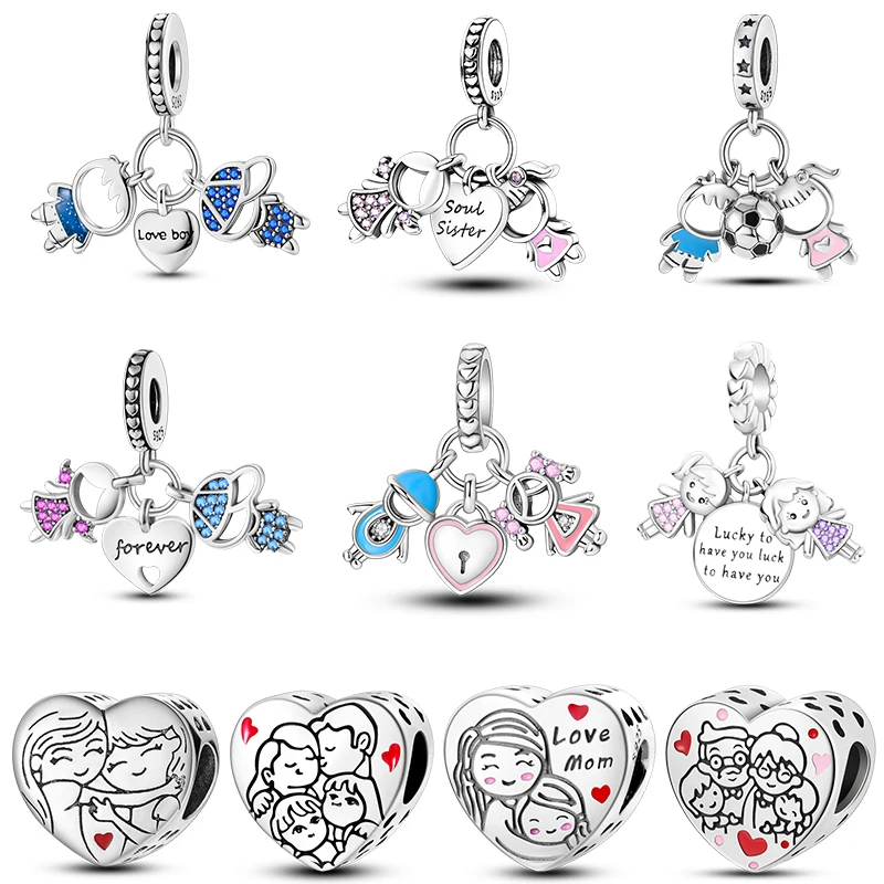 925 Sterling Silver Boy and Girl Charm Beads Suitable for Original Silver Bracelet Necklace DIY Jewelry Birthday Gift
925 Sterling Silver Boy and Girl Charm Beads Suitable for Original Silver Bracelet Necklace DIY Jewelry Birthday Gift