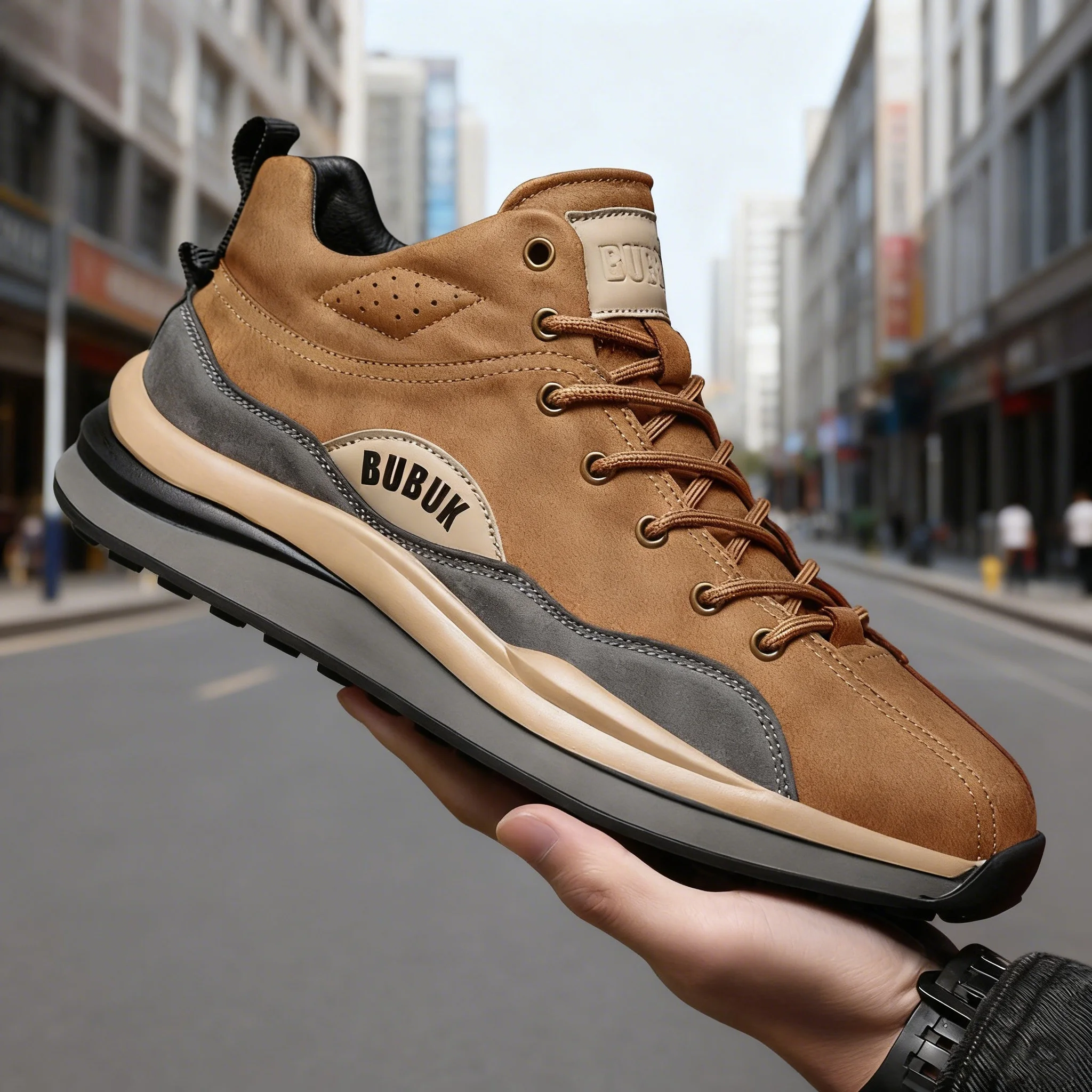 Bubuk Men's Casual Large-Size Sneakers, Comfortable for All Seasons, Lace-Up Men's Shoes, Non-Slip and Wear-Resistant Hiking Shoes, Walking Shoes, Breathable Upper, Suitable for Daily Wear, Outdoor Travel, Hiking, Trekking, Business Casual Dual-Wear Shoes
Bubuk Men's Casual Large-Size Sneakers, Comfortable for All Seasons, Lace-Up Men's Shoes, Non-Slip and Wear-Resistant Hiking Shoes, Walking Shoes, Breathable Upper, Suitable for Daily Wear, Outdoor Travel, Hiking, Trekking, Business Casual Dual-Wear Shoes