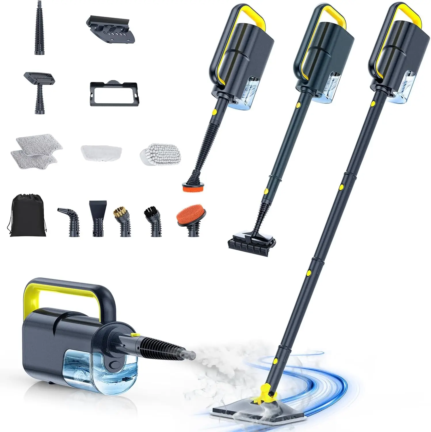 10-in-1 Steam Mop with Detachable Handheld Cleaner, Quick 10s Heat, 350ml Tank for Floor, Carpet, Grill & Tile
10-in-1 Steam Mop with Detachable Handheld Cleaner, Quick 10s Heat, 350ml Tank for Floor, Carpet, Grill & Tile