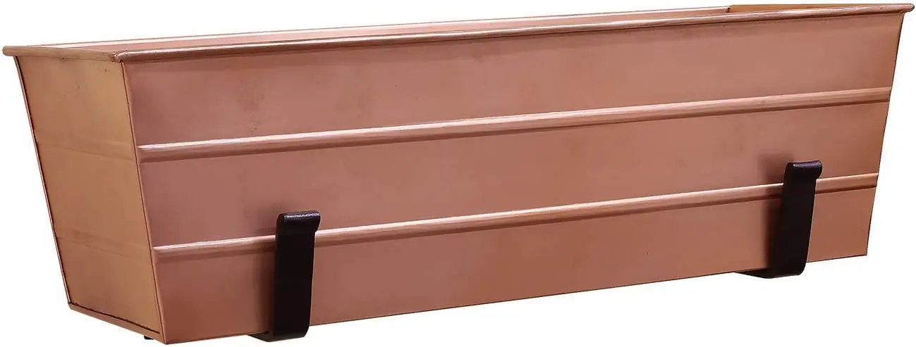 s Medium Copper Flower Box with Wall Brackets
s Medium Copper Flower Box with Wall Brackets