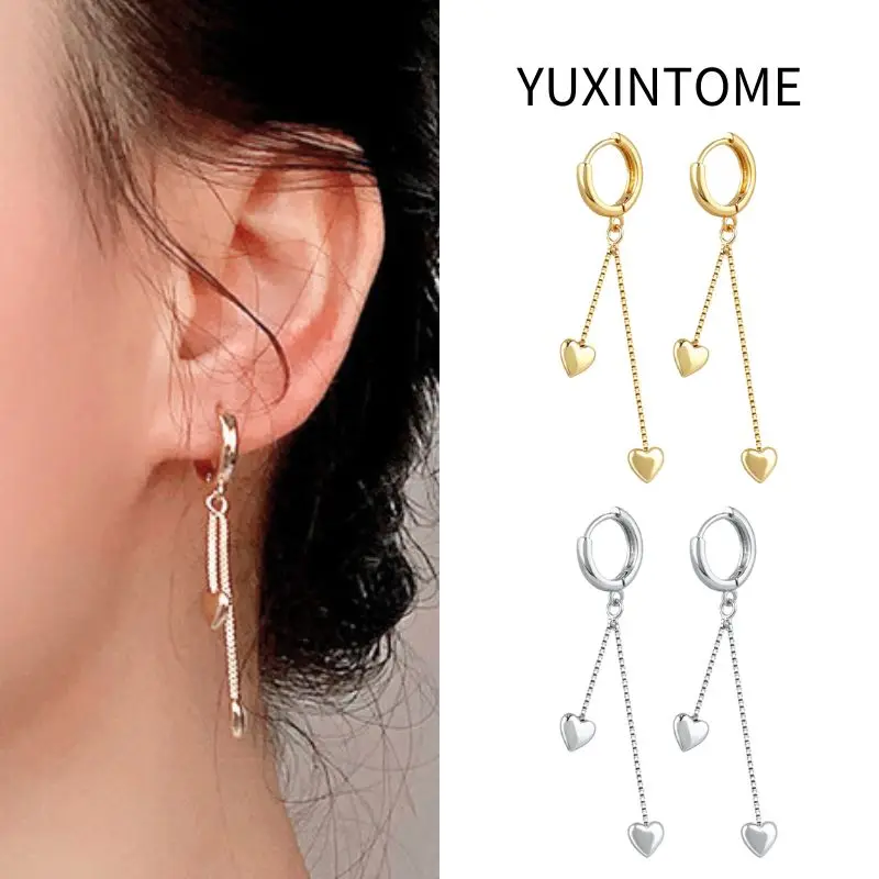 925 Sterling Silver Needle Luxury Simple Long Chain Tassel Hoop Earrings For Women Heart Chain Pendant Earrings Fine Jewelry
925 Sterling Silver Needle Luxury Simple Long Chain Tassel Hoop Earrings For Women Heart Chain Pendant Earrings Fine Jewelry