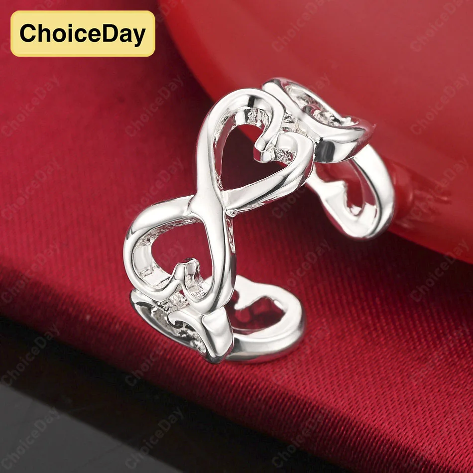 ChoiceDay 925 Charm Sterling Silver Open Beautiful Double Heart Ring Women's Accessories Engagement Party Jewelry
ChoiceDay 925 Charm Sterling Silver Open Beautiful Double Heart Ring Women's Accessories Engagement Party Jewelry