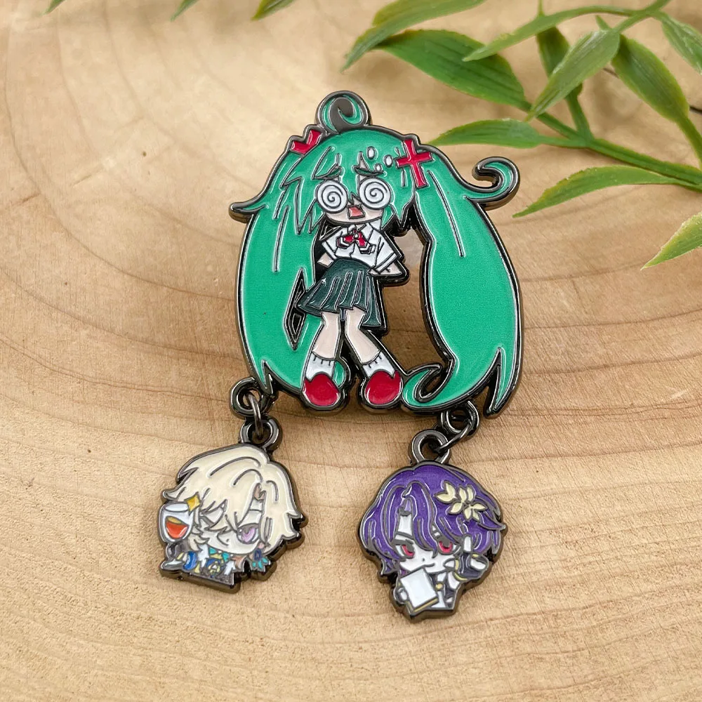 Virtual Singer Brooch With Cartoon Character Pendant Dr. Ratio And Aventurine Metal Badge Game Star Rail Pin Gift Accessory
Virtual Singer Brooch With Cartoon Character Pendant Dr. Ratio And Aventurine Metal Badge Game Star Rail Pin Gift Accessory