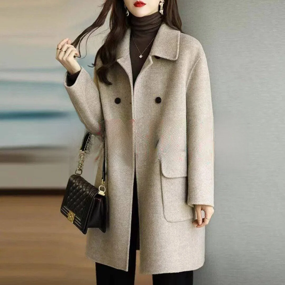 Women's Thickened Woolen Coat 2026 Spring Autumn New Style Coffee Color Slimming Long Jacket Korean Style Citywalk Polyuretha...
Women's Thickened Woolen Coat 2026 Spring Autumn New Style Coffee Color Slimming Long Jacket Korean Style Citywalk Polyuretha...