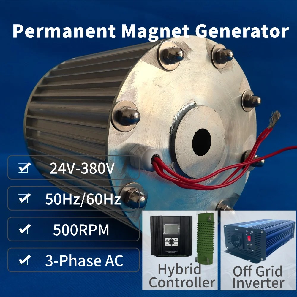 Warehouse Delivery Low Speed 500rpm 10000W 20000W 12V 48V Gearless Permanent Magnet Generator AC Alternators Wind Turbine DIY
Warehouse Delivery Low Speed 500rpm 10000W 20000W 12V 48V Gearless Permanent Magnet Generator AC Alternators Wind Turbine DIY